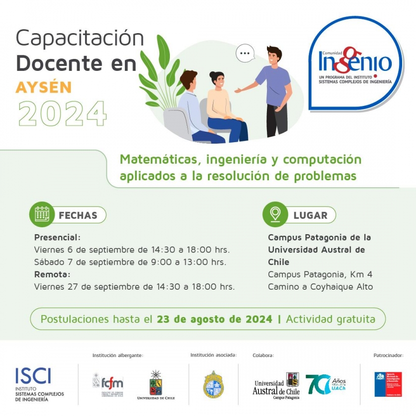 Inscríbete: Capacitación Docente gratuita para profesor@s de matemáticas en Aysén